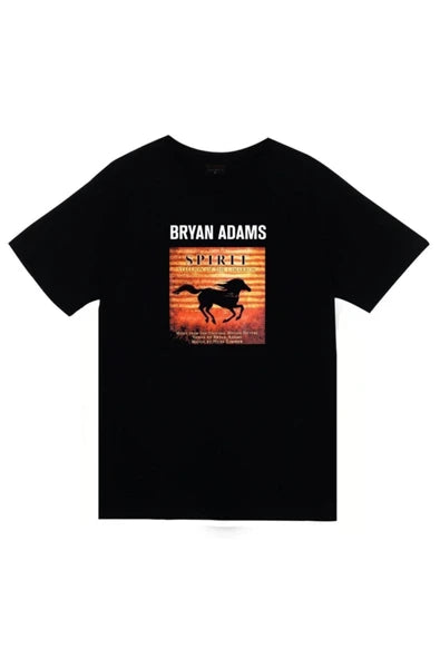 fame-stoned Unisex Siyah Bryan Adams Baskılı T-shirt