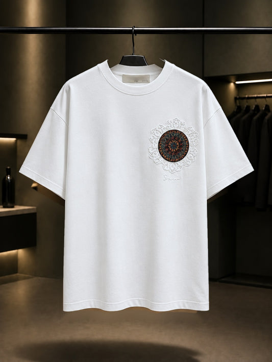 Respira Oversize Tişört – Beyaz ön