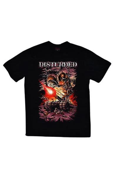 fame-stoned Disturbed Baskılı T-shirt