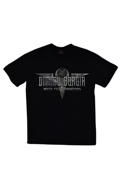 fame-stoned Dimmu Borgir Baskılı Unisex %100 Pamuk Siyah T-shirt