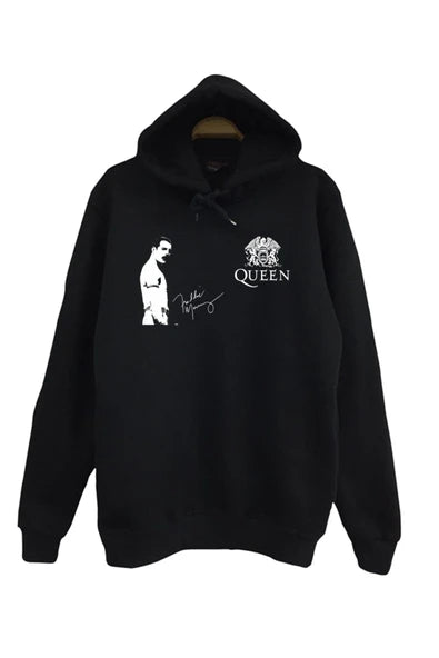 fame-stoned Erkek Çocuk Siyah Queen Baskılı Sweatshirt