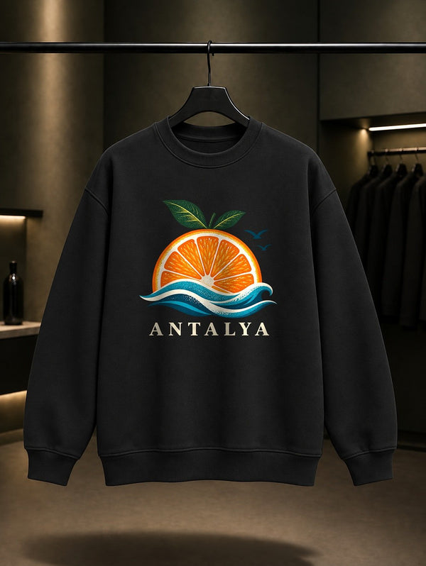 Antalya Finike Portakalı Sweatshirt – Siyah