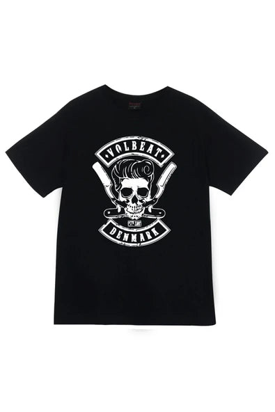 fame-stoned Volbeat Baskılı Unisex %100 Pamuk Siyah T-shirt