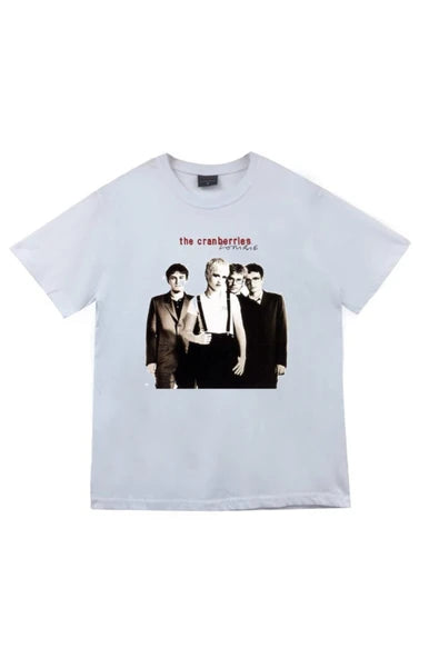 fame-stoned The Cranberries Baskılı Unisex %100 Pamuk Beyaz T-shirt