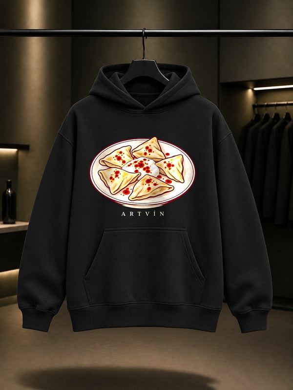 Artvin Hınkalı Kapüşonlu Sweatshirt – Siyah