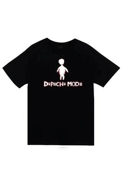 fame-stoned Depeche Mode Baskılı Unisex %100 Pamuk Siyah T-shirt