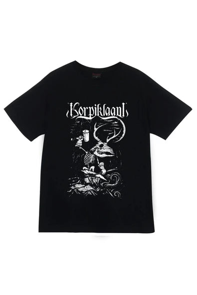 Korpiklaani baskılı siyah tişört