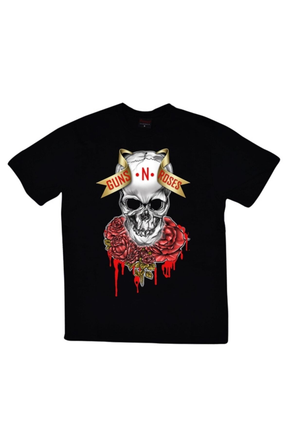 Guns N Roses Baskılı Unisex %100 Pamuk Siyah T-shirt