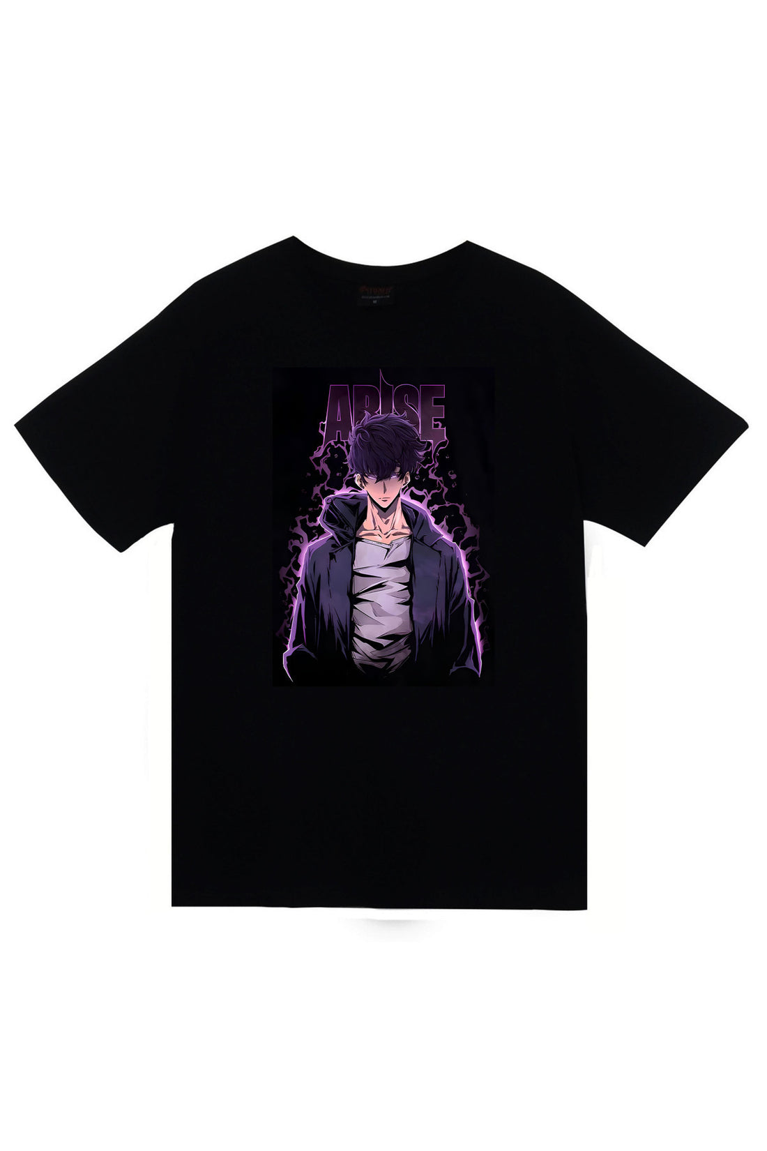 Solo Leveling Arise Anime baskılı siyah tişört