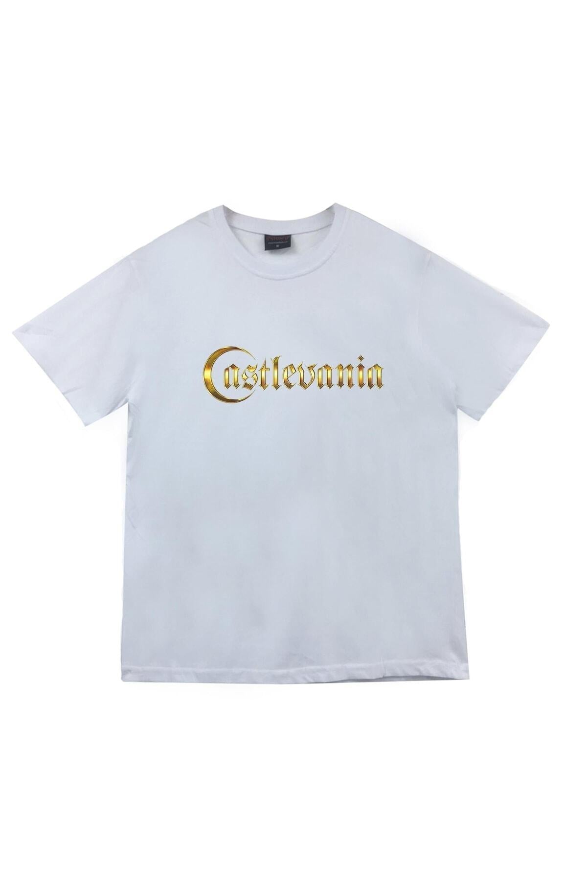 Castlevania Lords Of Shadow Anime Baskılı Unisex %100 Pamuk Beyaz T-shirt