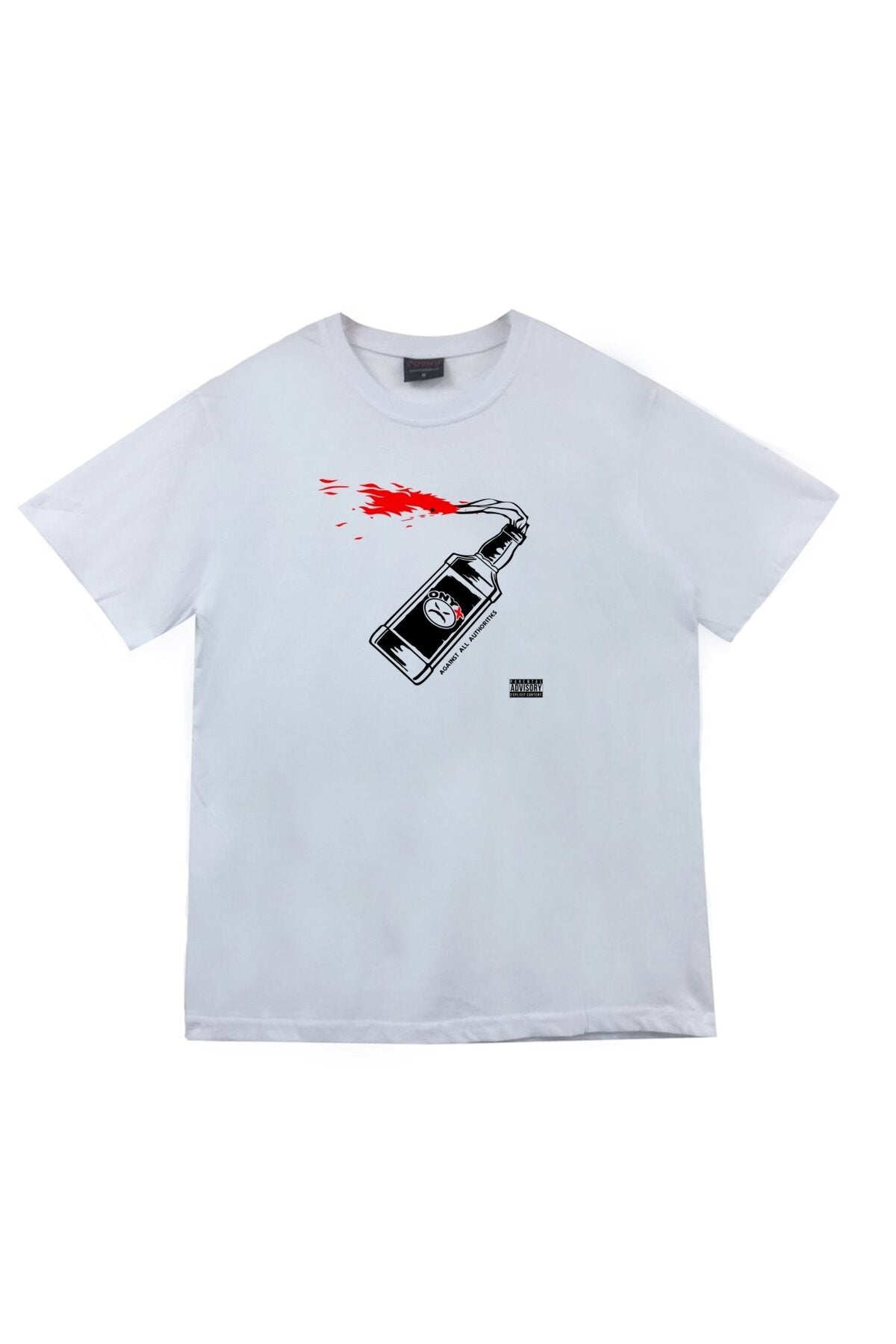 Onyx Baskılı Unisex %100 Pamuk Beyaz T-shirt