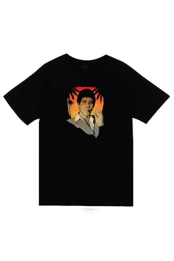 Scarface baskılı siyah tişört
