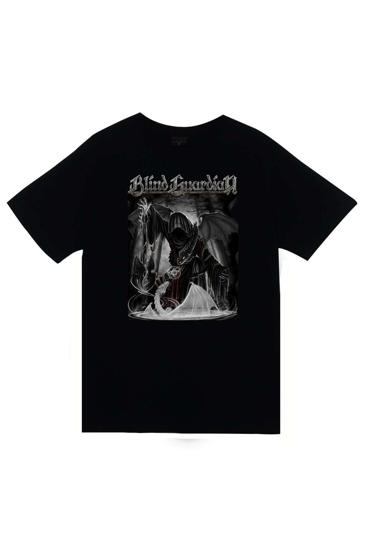 Blind Guardian Müzik, Metal Grubu Baskılı Unisex %100 Pamuk Siyah T-shirt