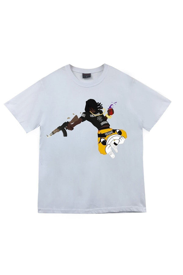 Glo Gang baskılı beyaz tişört