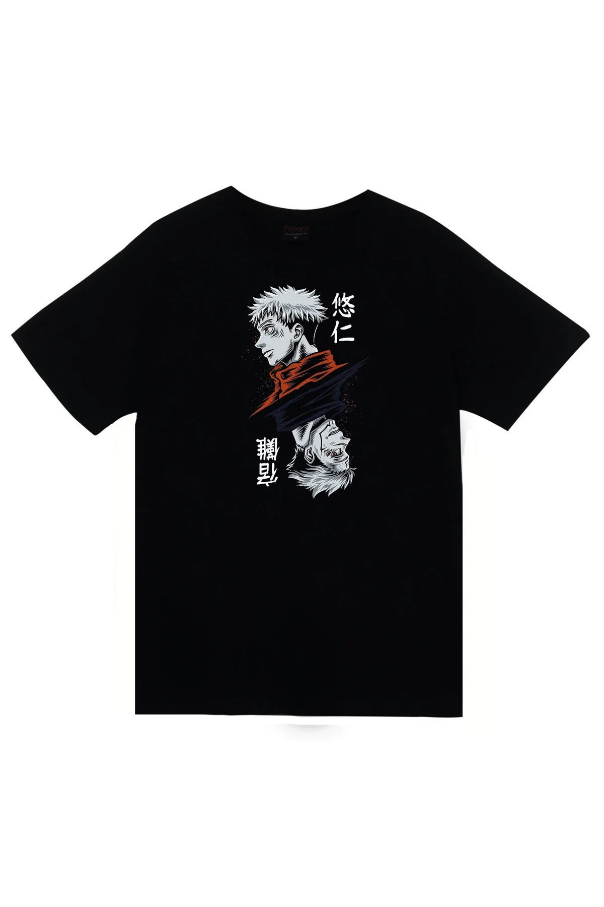 Jujutsu Kaisen Anime Baskılı Unisex %100 Pamuk Siyah T-shirt