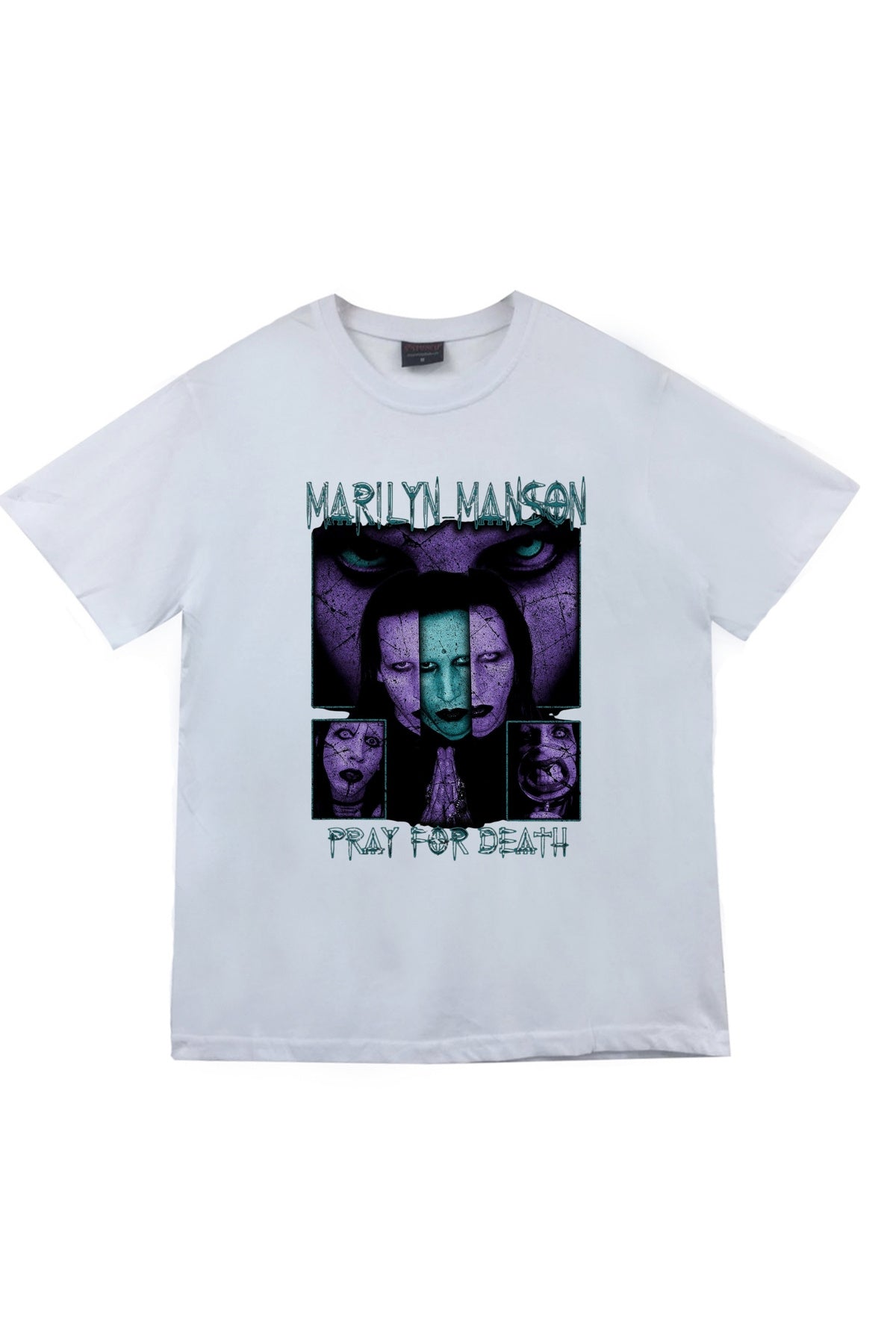 Marilyn Manson Baskılı Unisex %100 Pamuk T-shirt