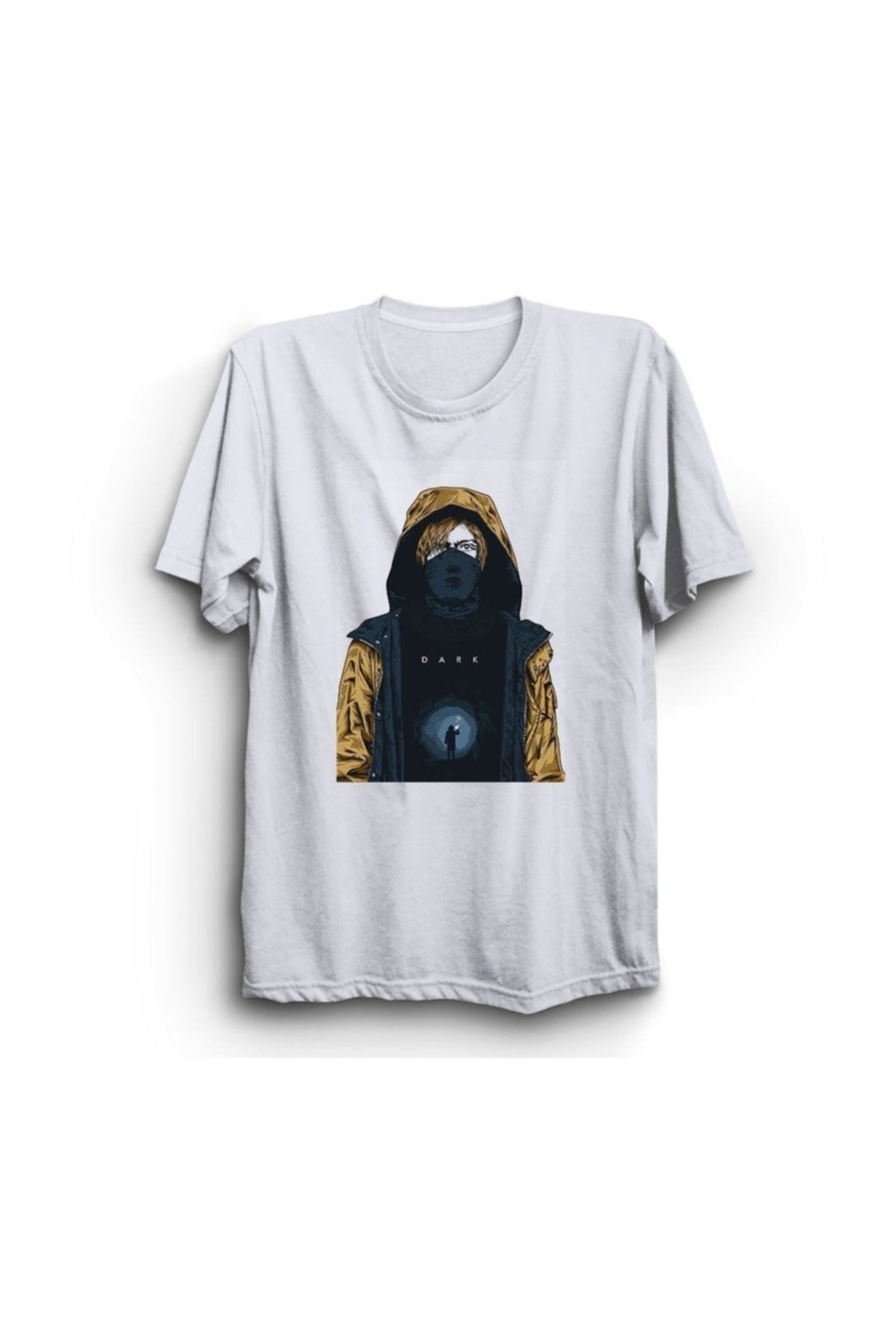 Beyaz Dark Baskılı Tişört