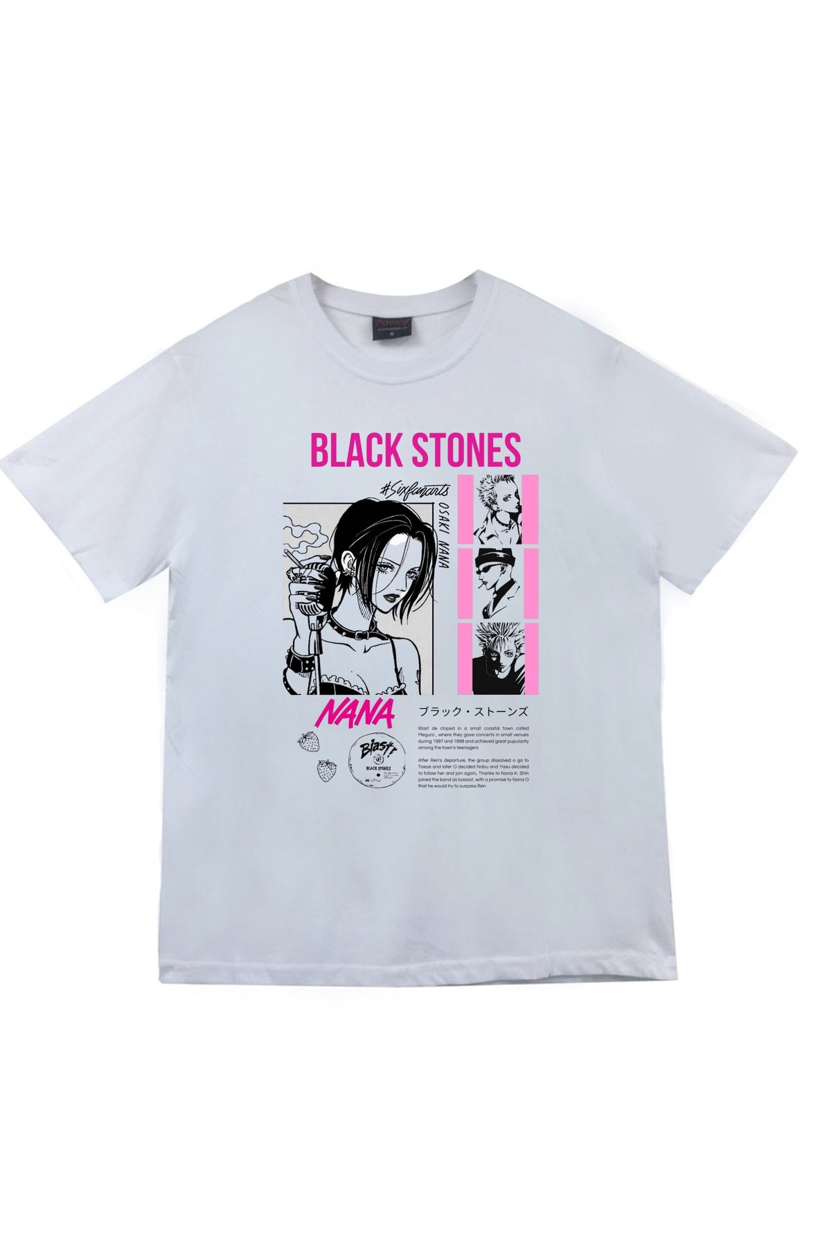 Black Stones Nana Baskılı Unisex %100 Pamuk Beyaz T-shirt