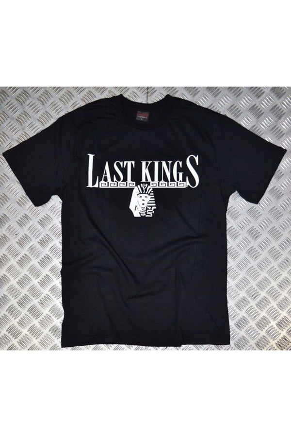 Last King baskılı siyah tişört