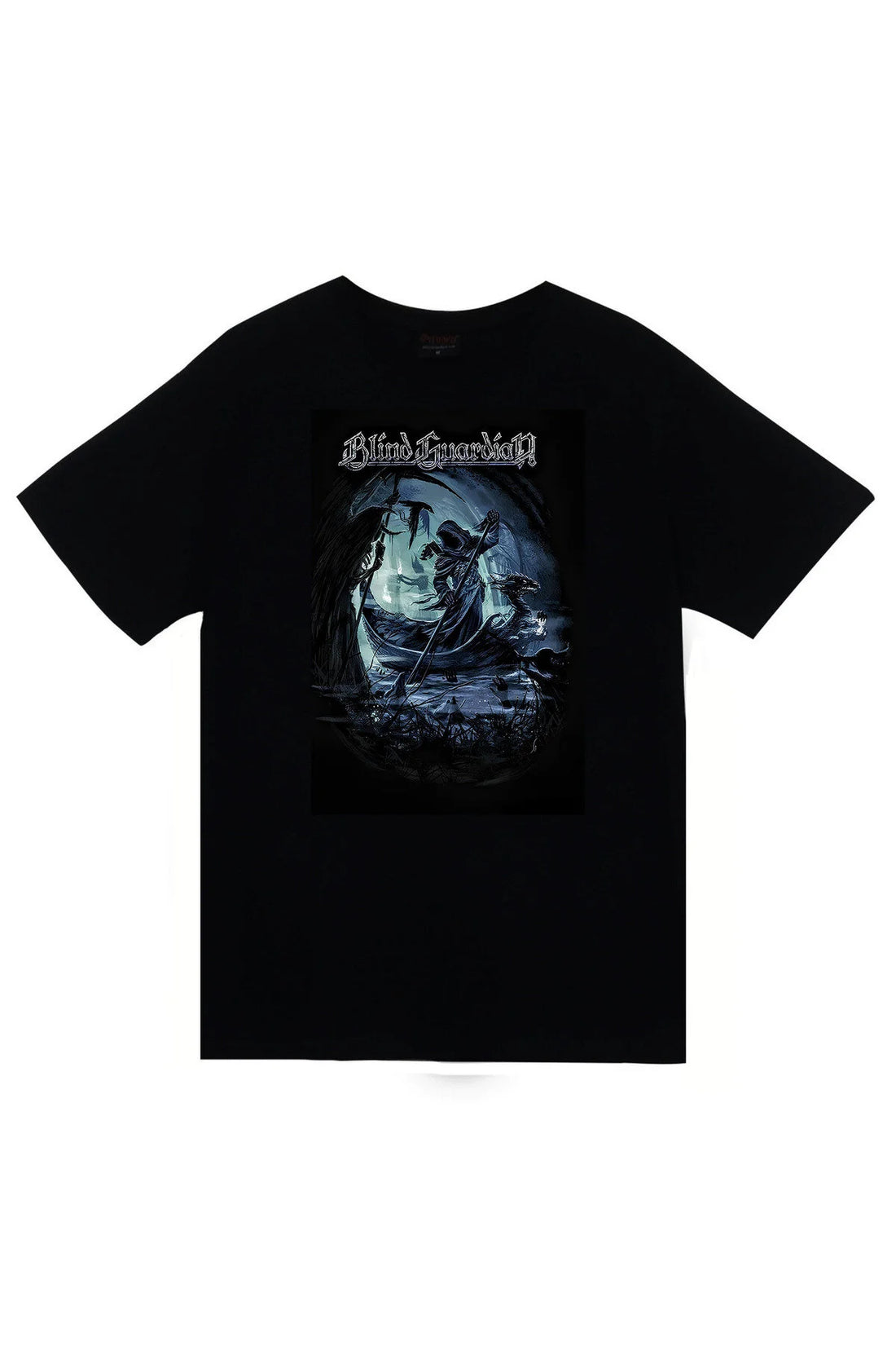 Blind Guardian Müzik, Metal Grubu Mavi tonlu albüm kapağı baskılı siyah tişört