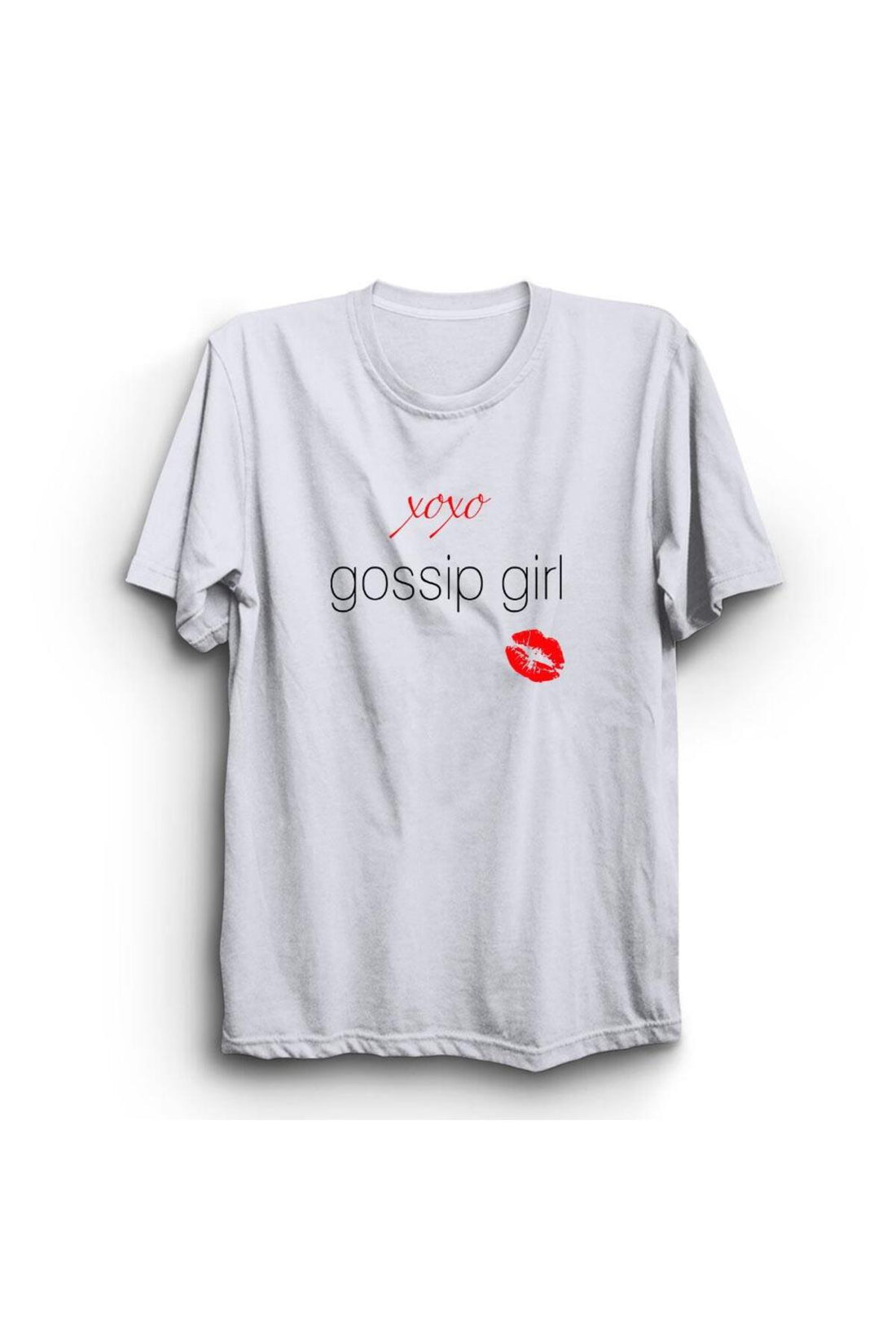 Gossip Girl baskılı beyaz tişört