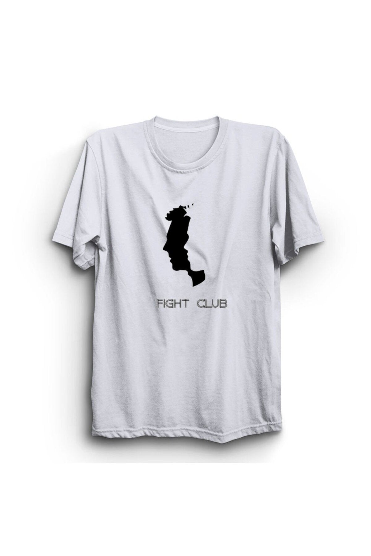 Fight Club, Film Baskılı Unisex %100 Pamuk Beyaz T-shirt