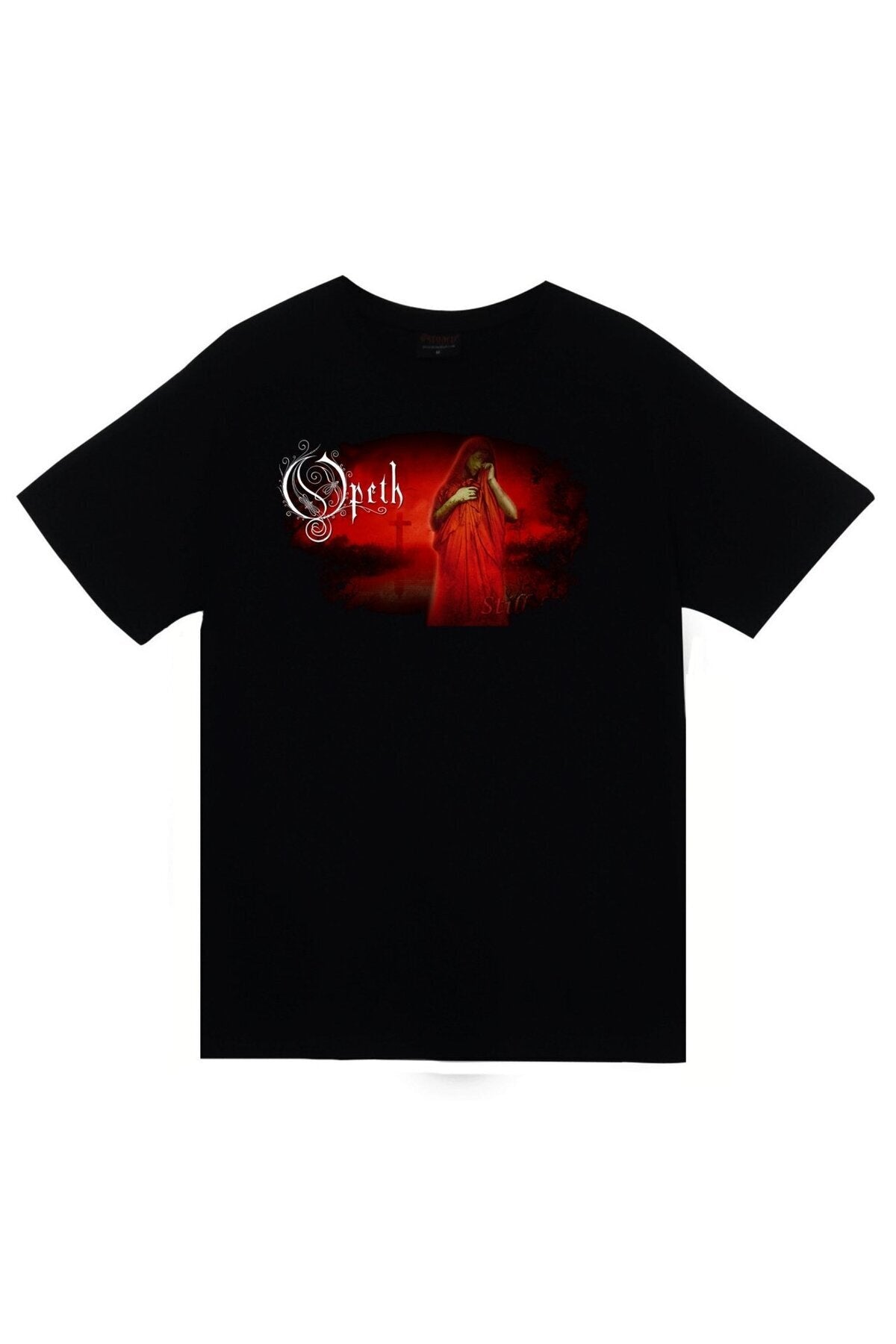 Opeth Baskılı Unisex %100 Pamuk Siyah T-shirt