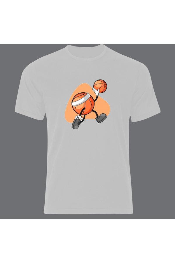 Basketbol Topu baskılı beyaz tişört