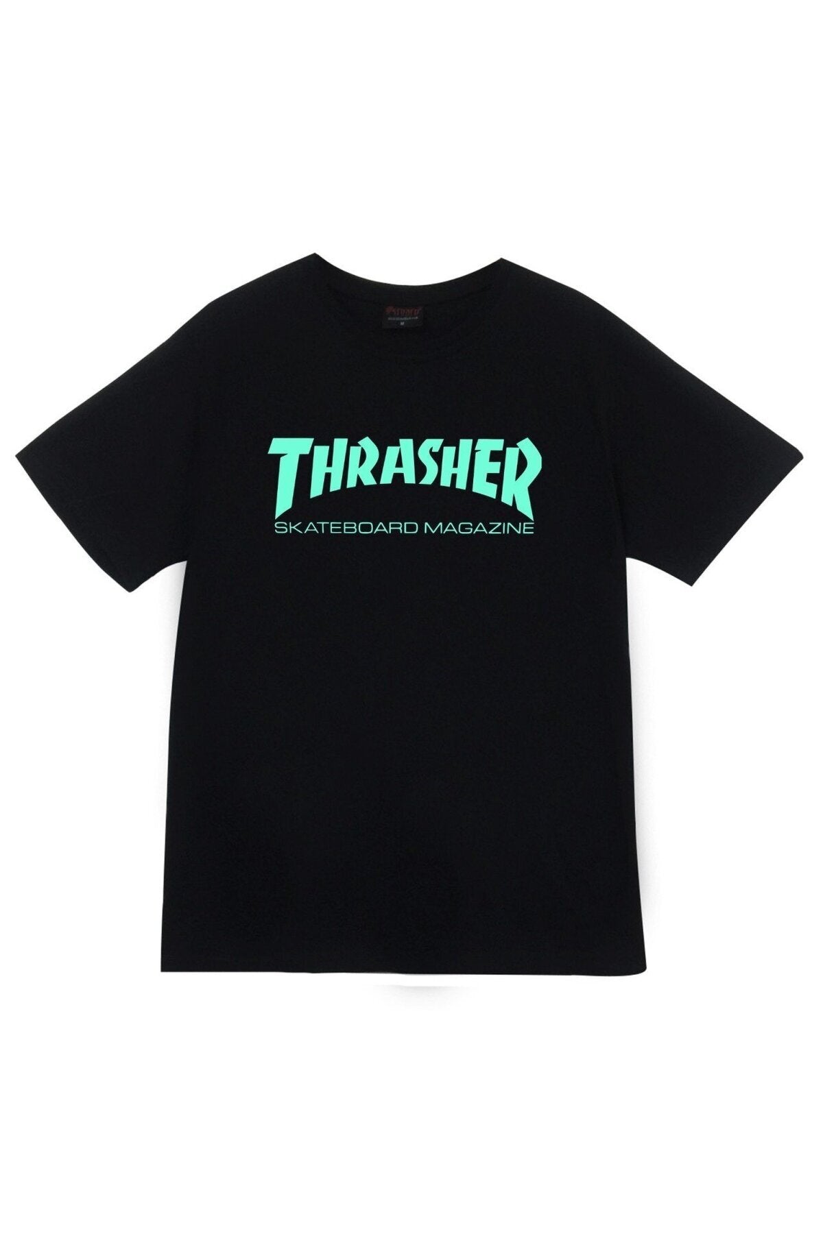 Unisex Siyah Thrasher Baskılı T-hSirt