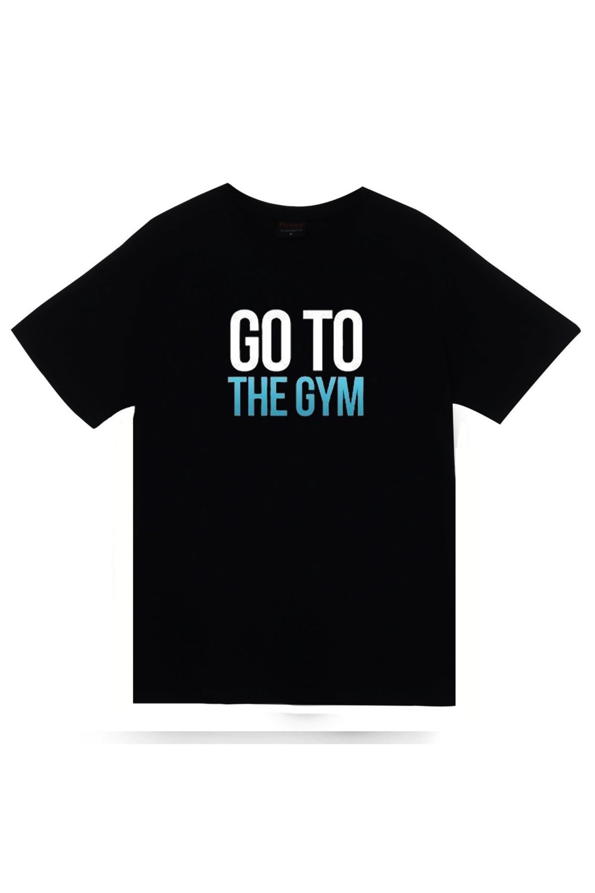 Gym, Fitness, Vucüt Geliştirme Go To The Gym Baskılı Unisex %100 Pamuk Siyah T-shirt