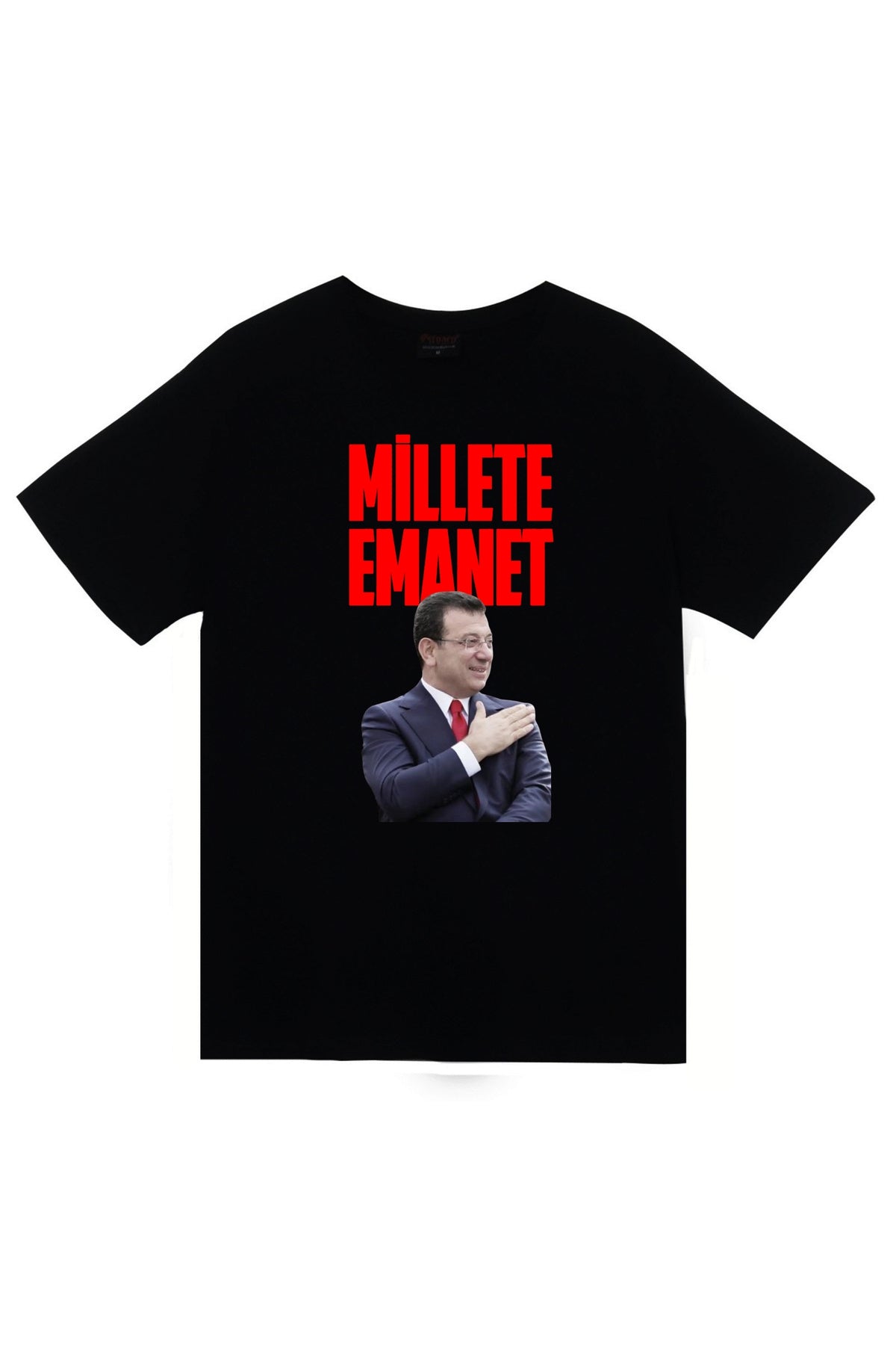 Ekrem İmamoğlu Millete Emanet Baskılı Unisex %100 Pamuk T-shirt