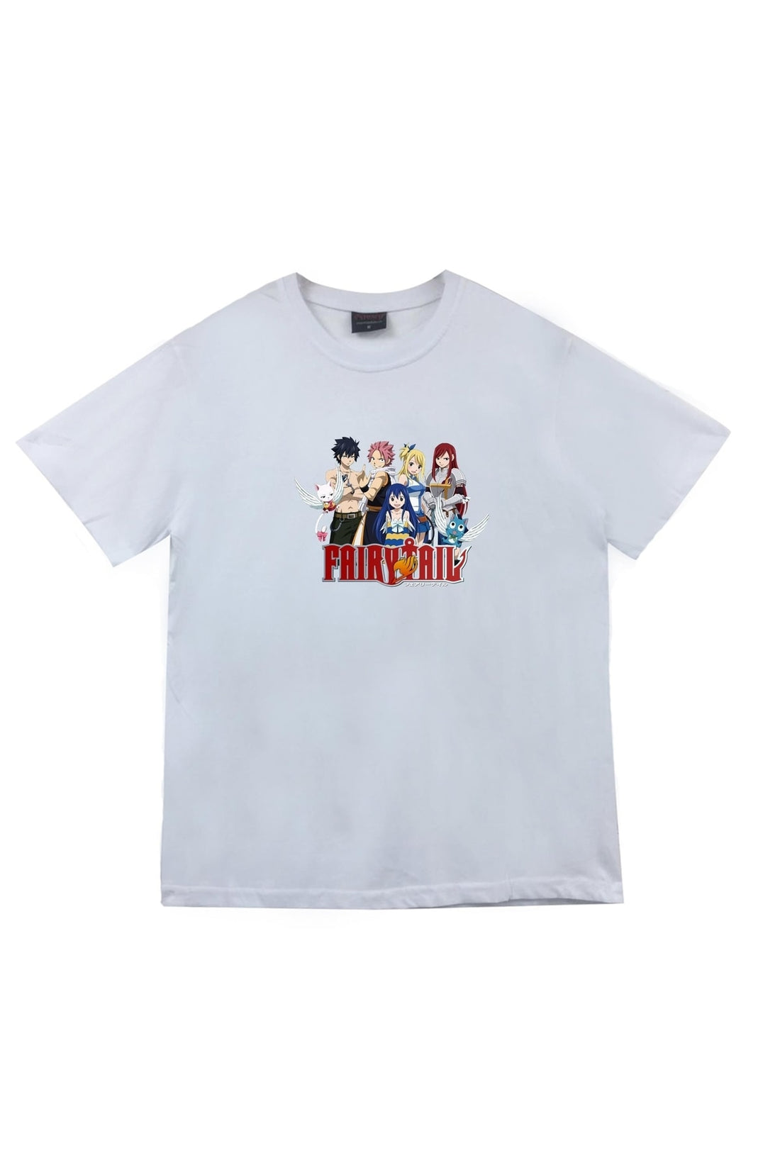 Fairy Tail Anime baskılı beyaz tişört
