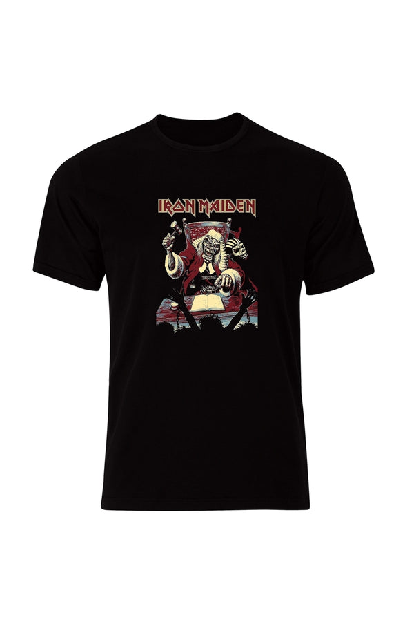 Iron Maiden baskılı siyah tişört