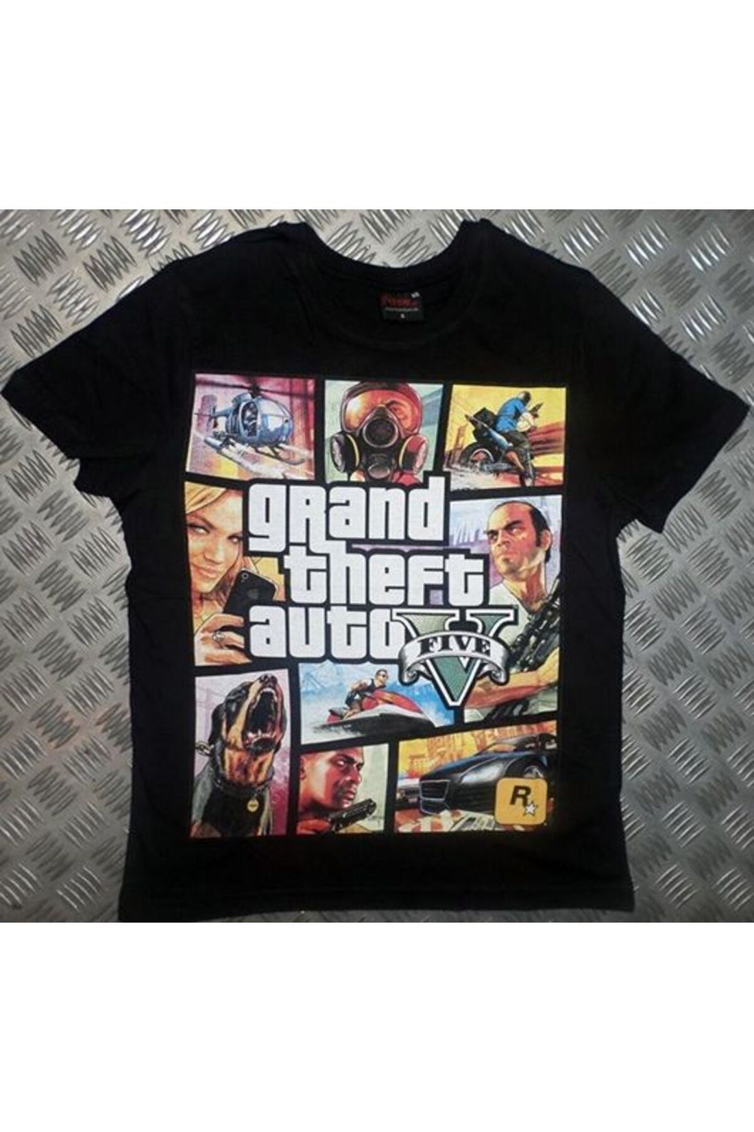 Gta baskılı siyah tişört