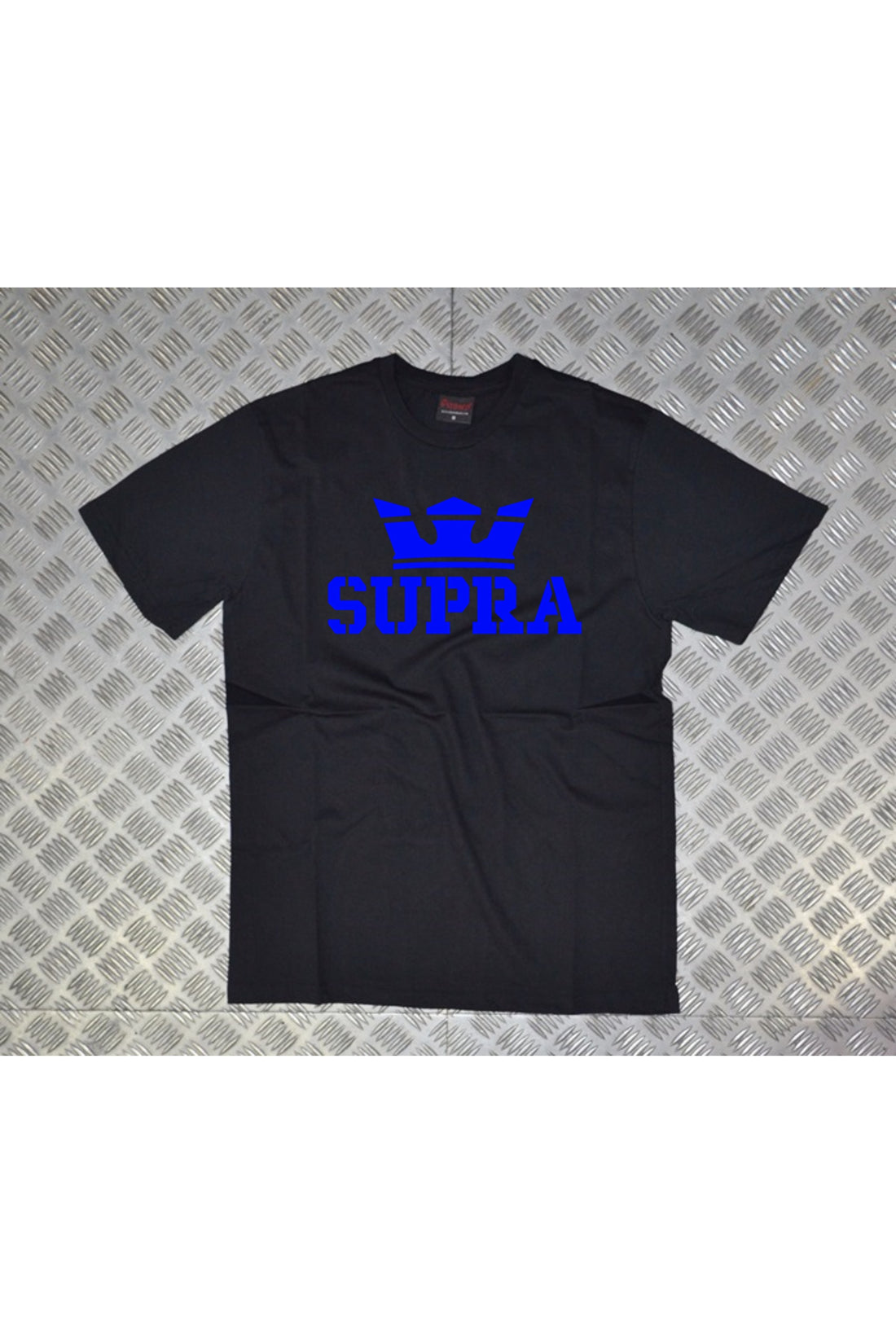 Supra Baskılı Unisex %100 Pamuk Tişört – Siyah