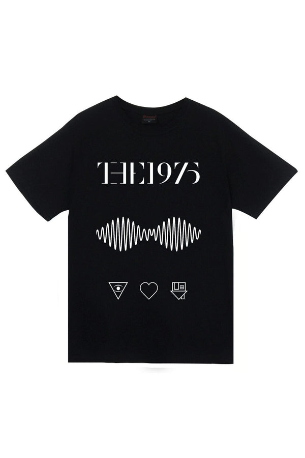 The Nbhd , Arctic Monkeys, The 1975 baskılı siyah tişört