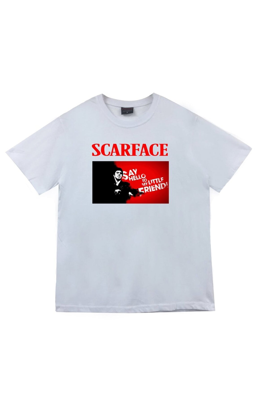 Scarface baskılı beyaz tişört
