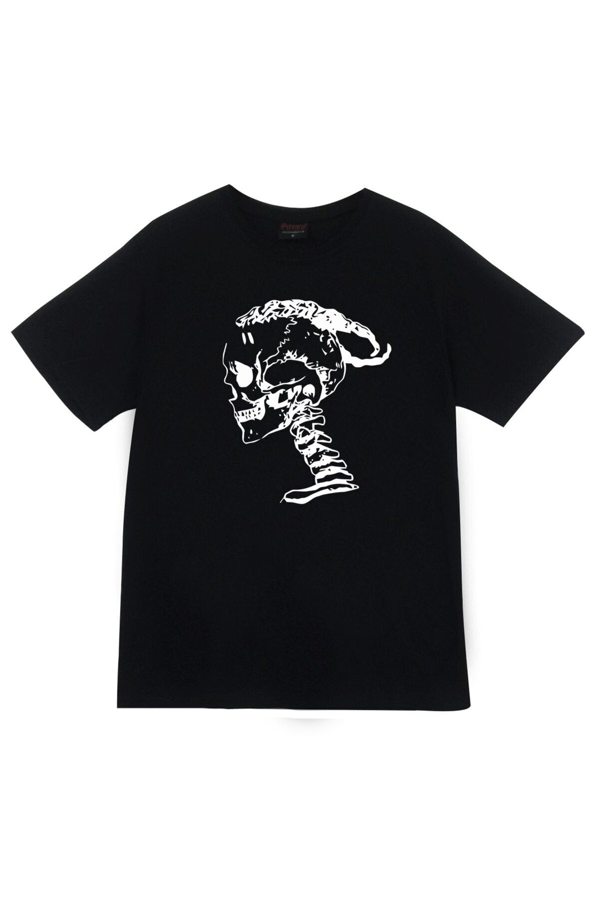 Kuru Kafa Baskılı Unisex Siyah %100 Pamuk T-shirt