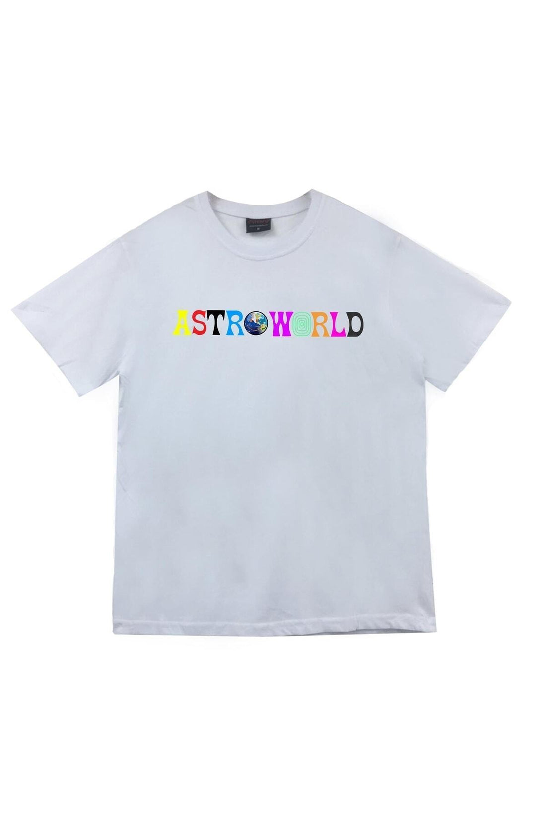 Astraworld Travis Scott baskılı beyaz tişört