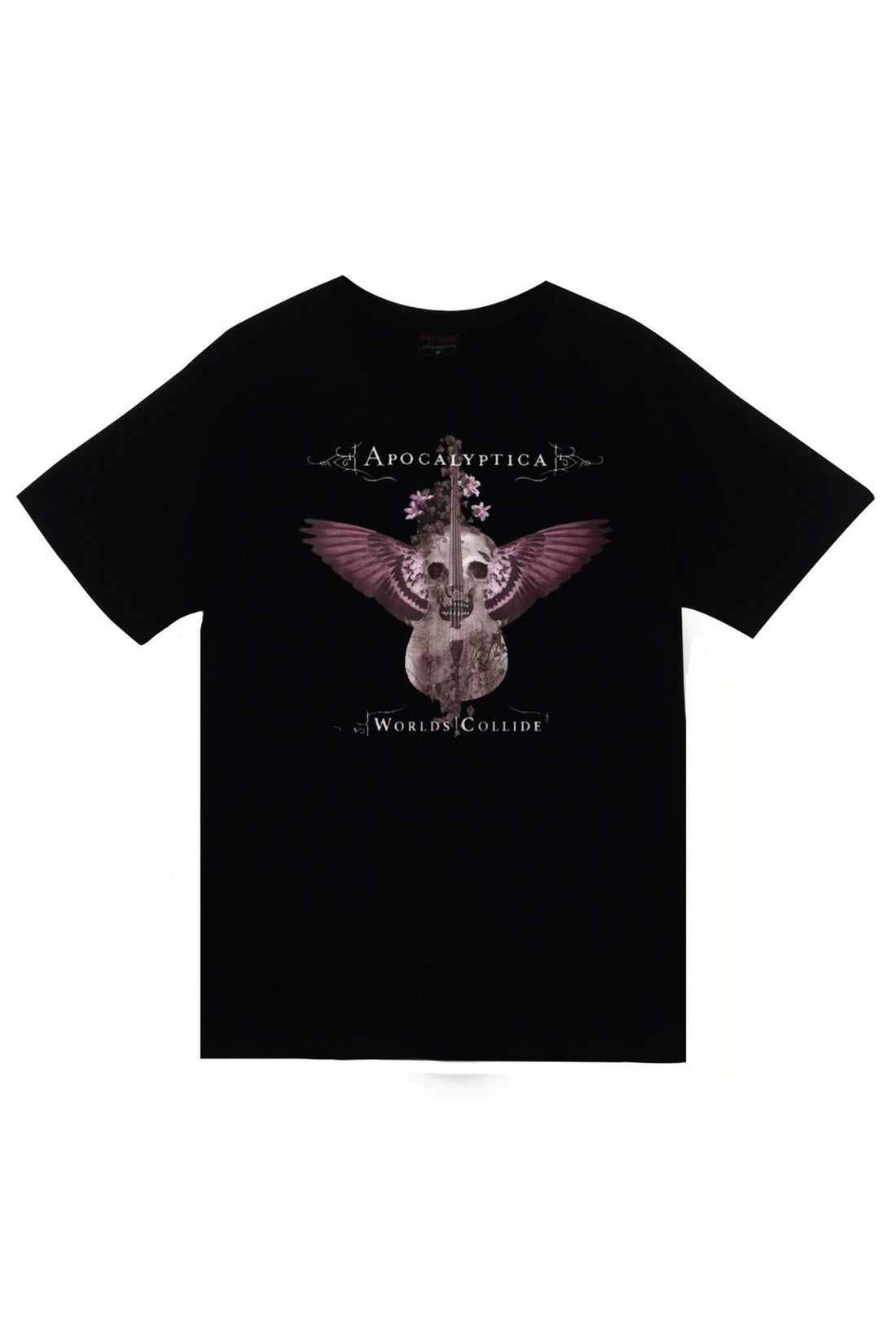 Apocalyptica Müzik, Metal Grubu Worlds Collide kanatlı çello baskılı siyah tişört