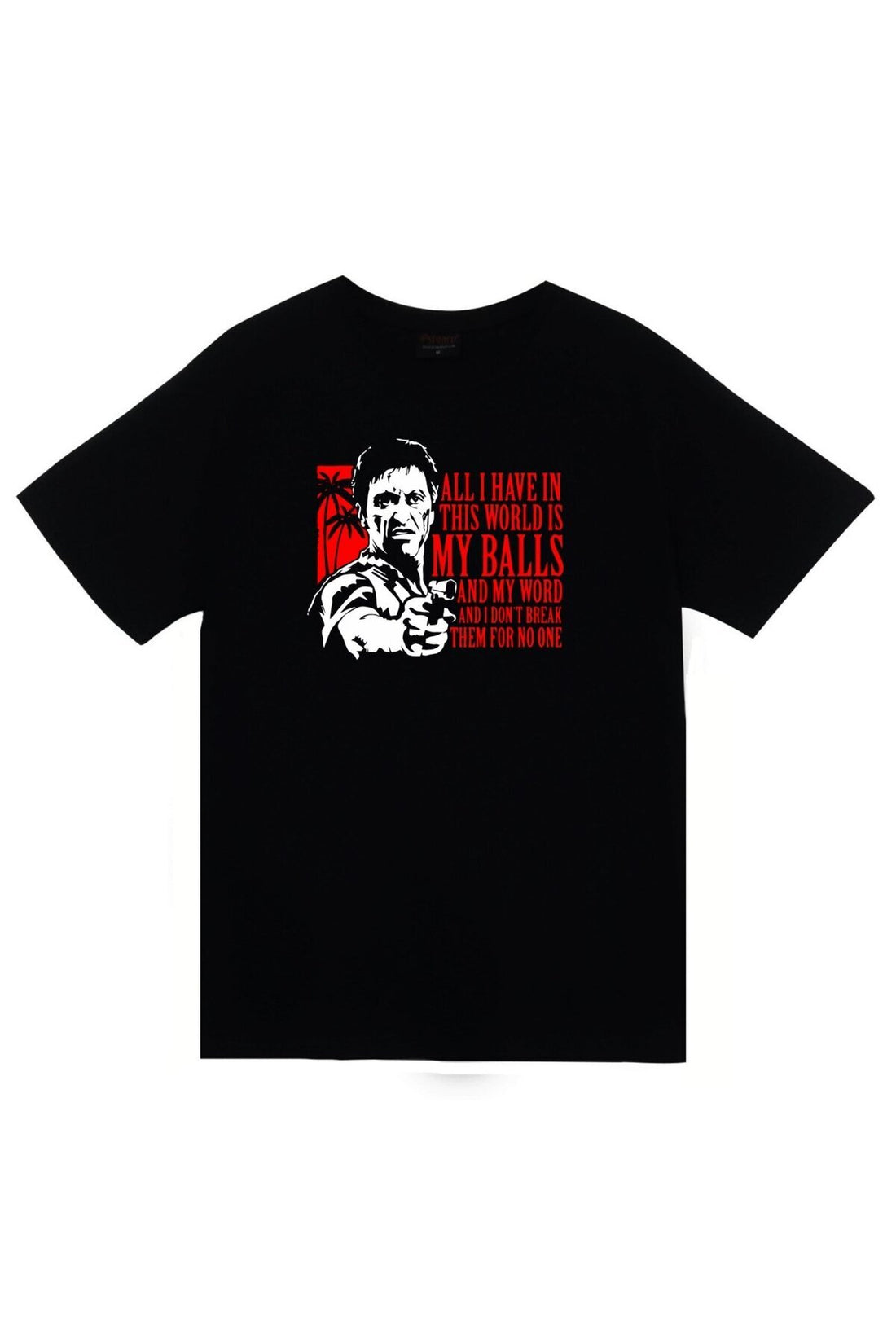 Scarface baskılı siyah tişört