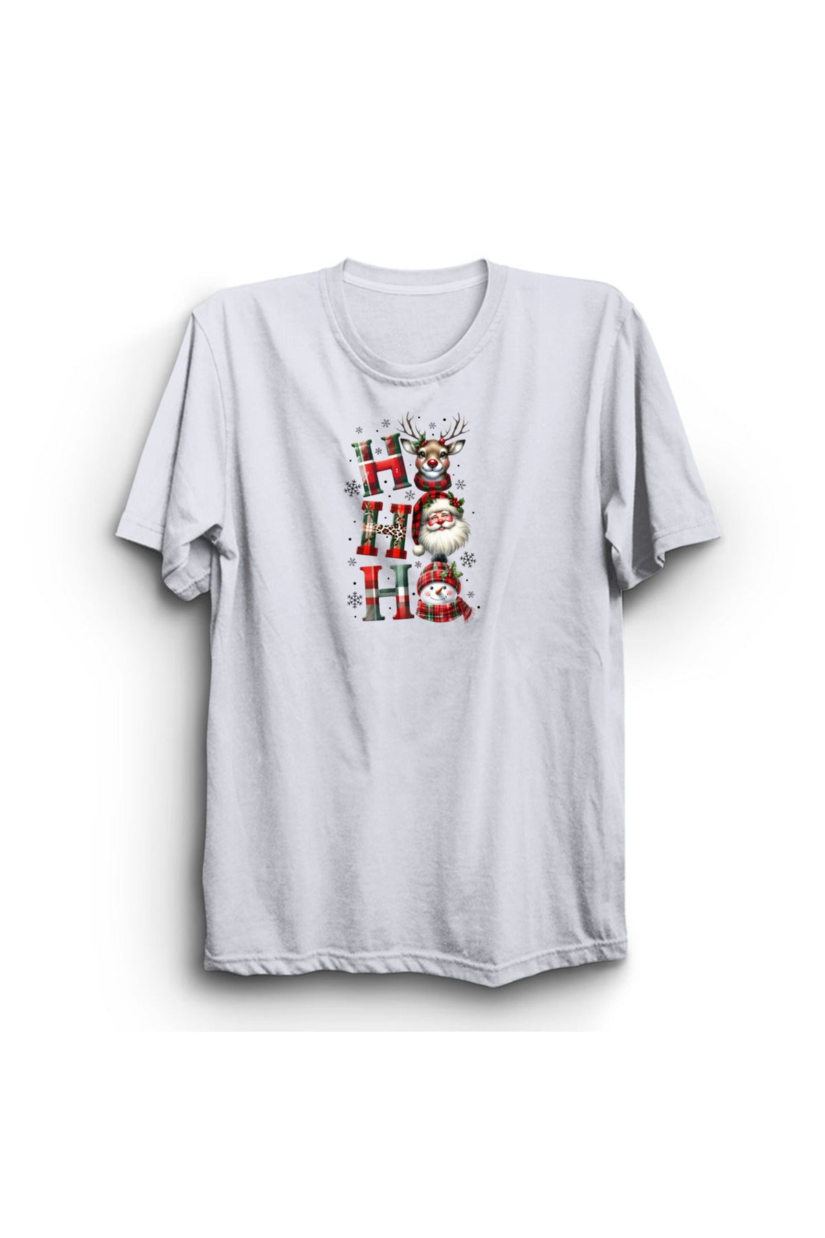 Ho Ho Ho Yılbaşı Temalı Baskılı Unisex T-Shirt