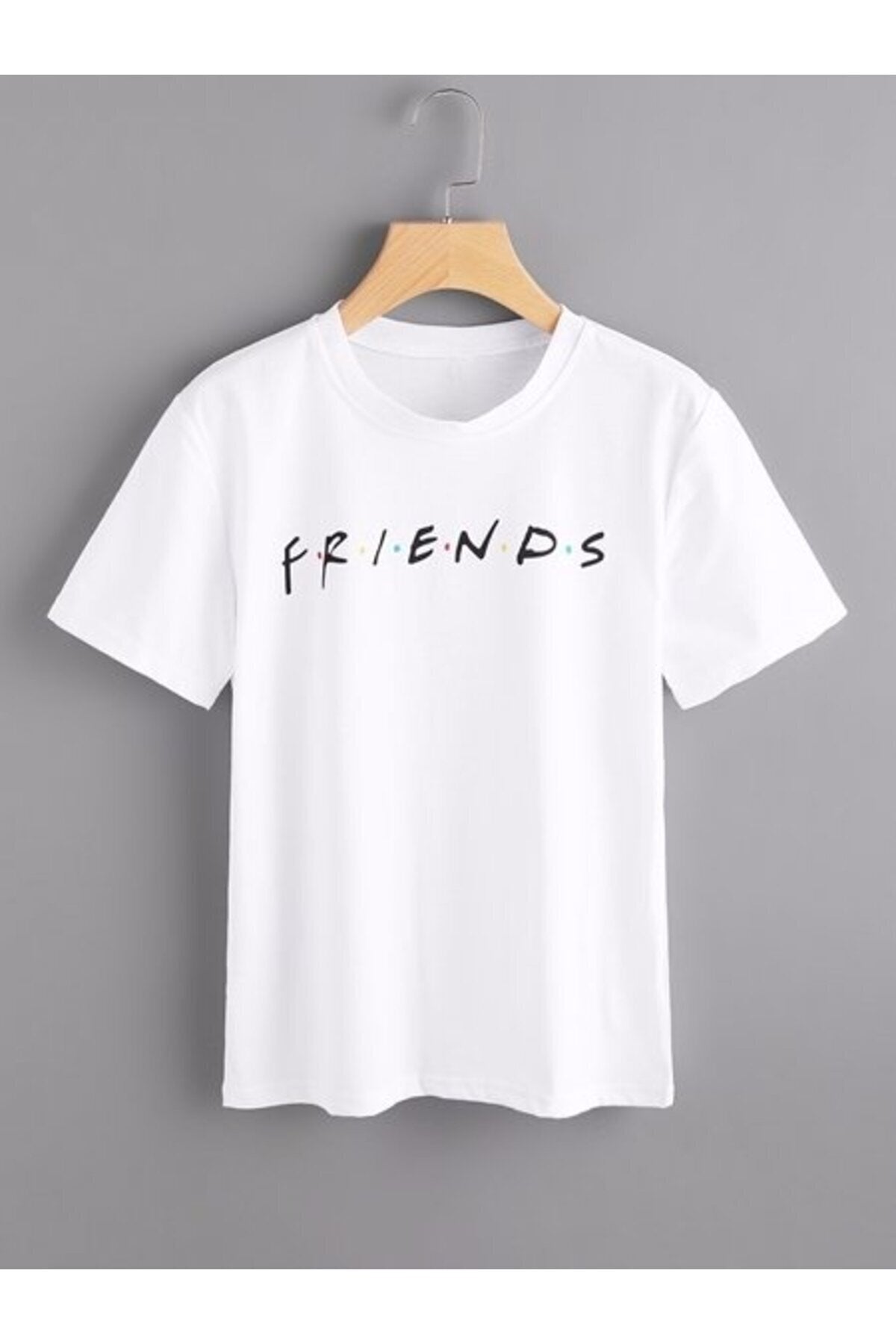 Friends Dizi Baskılı Unisex %100 Pamuk Beyaz T-shirt