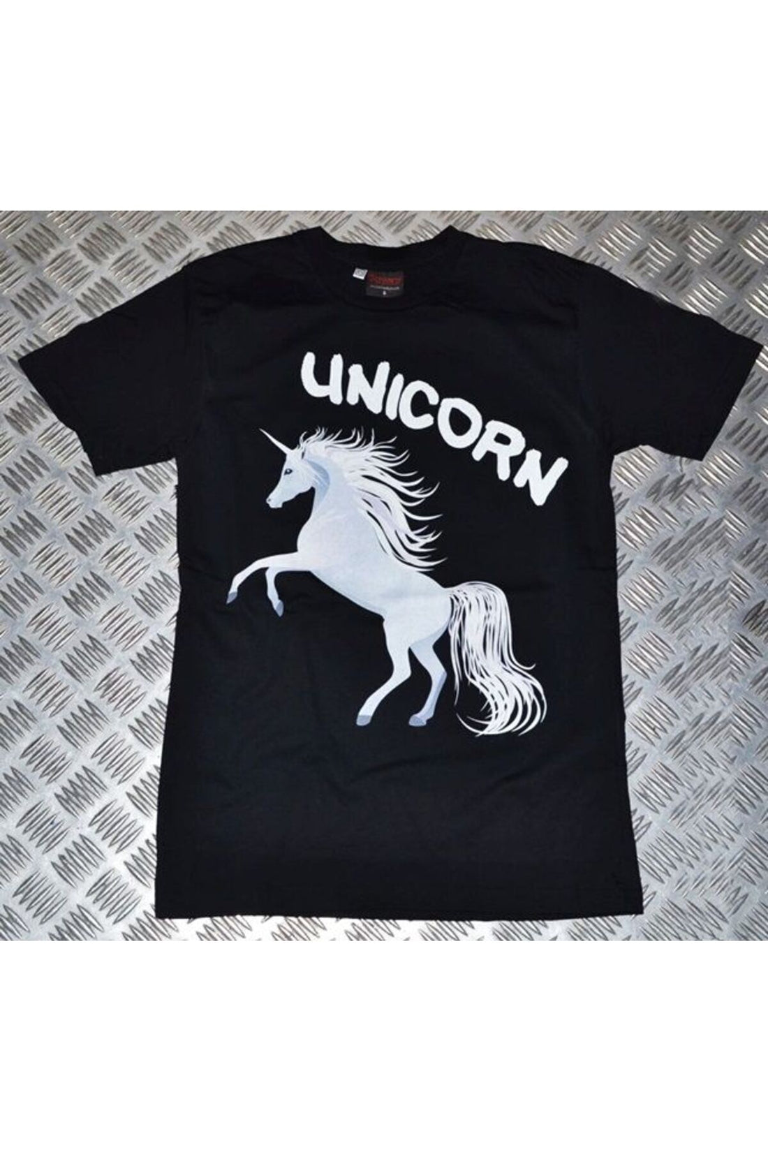 Unıcorn Unicorn baskılı siyah tişört