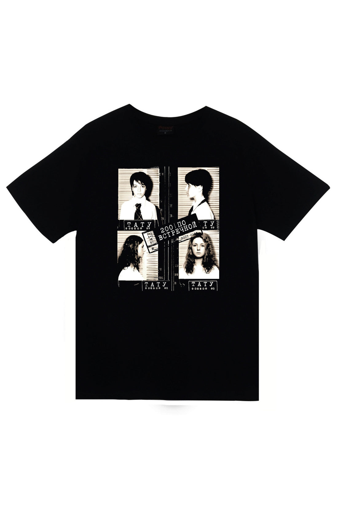 T.A.T.u. - Müzik Grubu baskılı siyah tişört