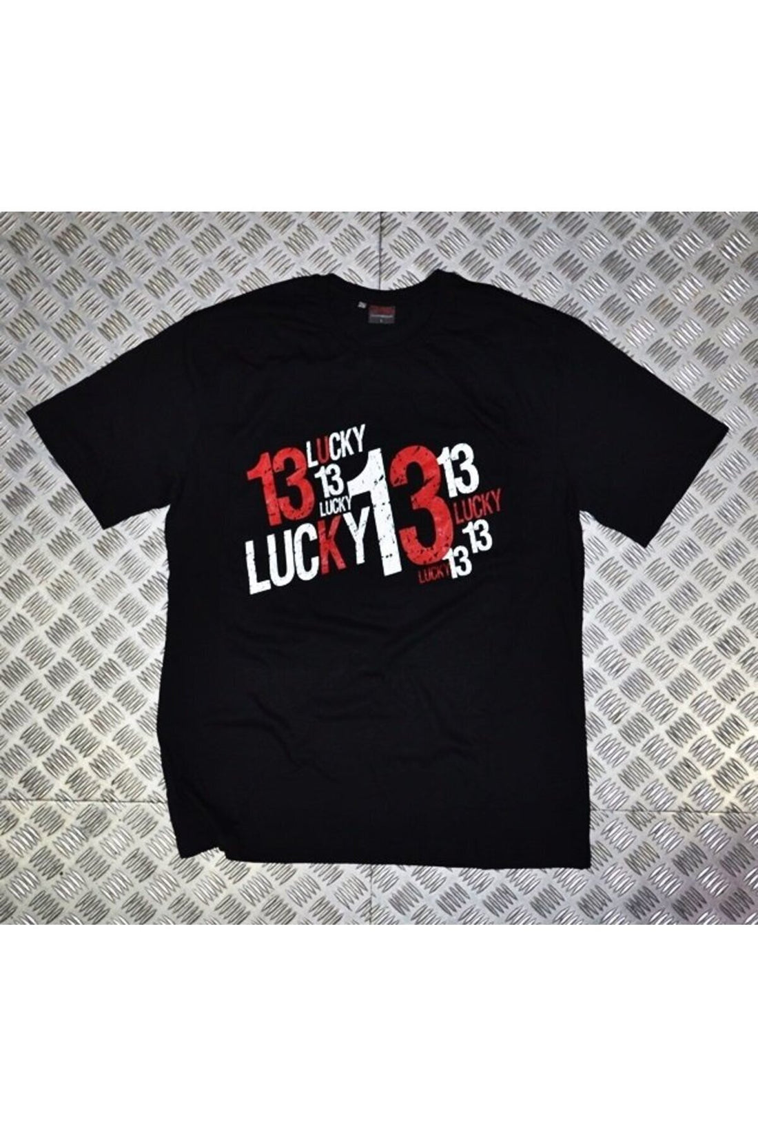 Lucky baskılı siyah tişört