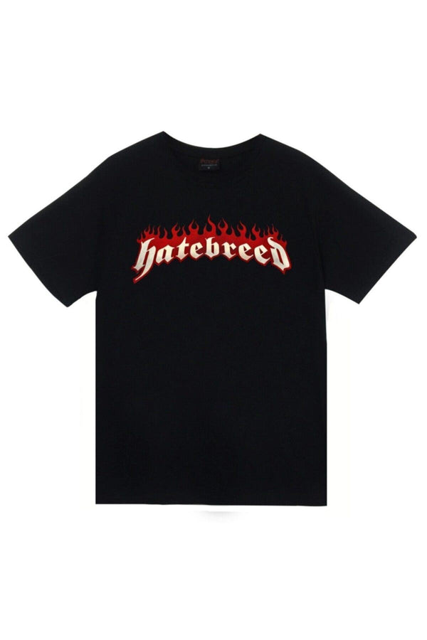 Siyah Hatebreed baskılı siyah tişört