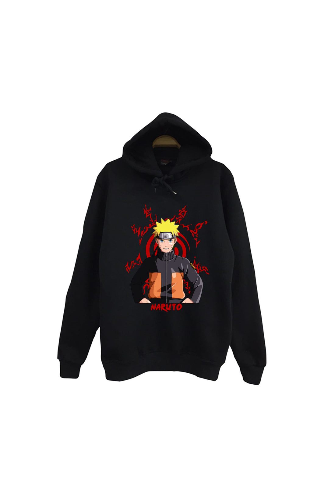 Naruto Itachi Uchiha Anime Uzumaki kırmızı çakra baskılı siyah kapüşonlu sweatshirt