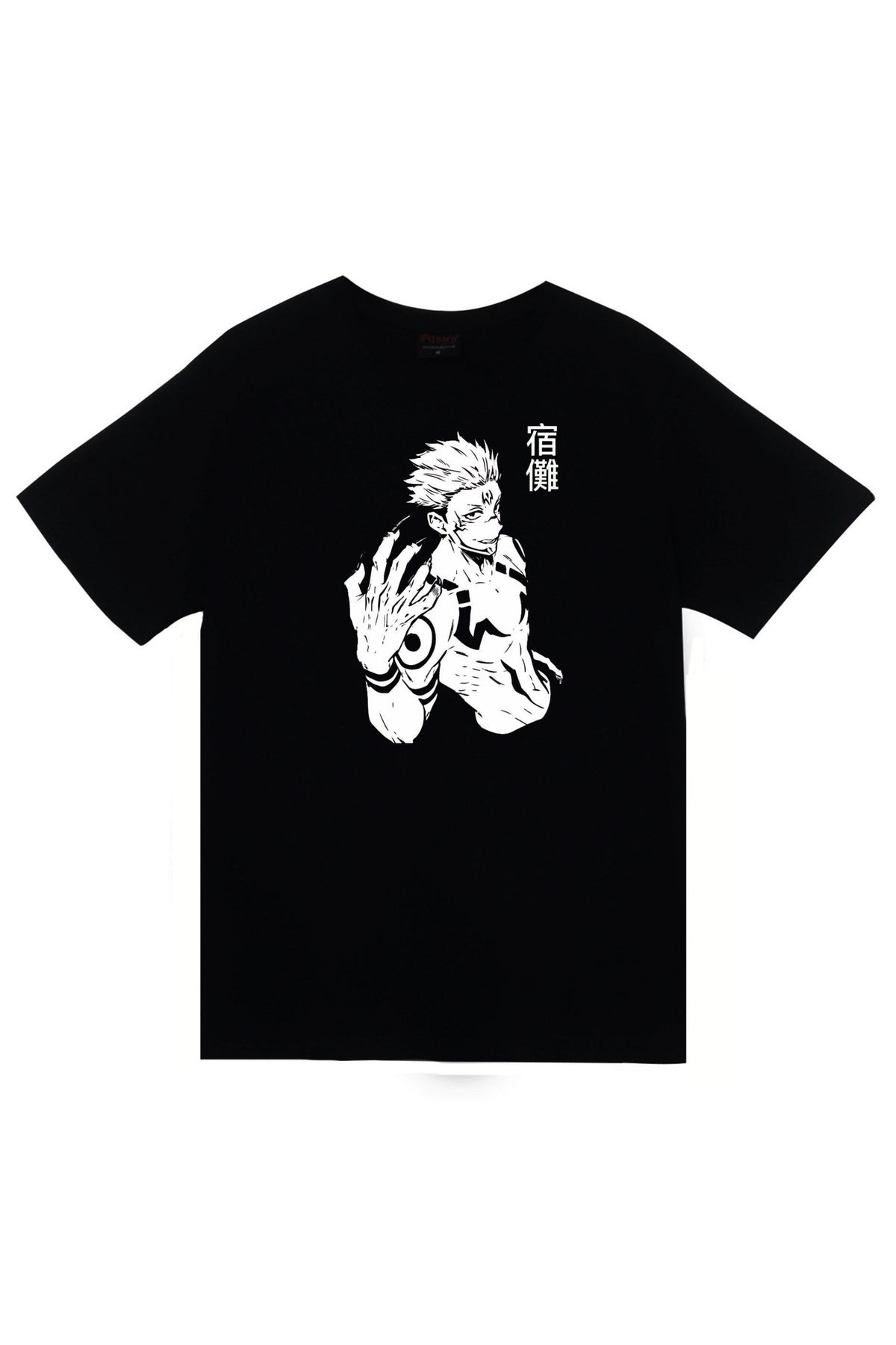 Jujutsu Kaisen Anime Baskılı Unisex %100 Pamuk Siyah T-shirt