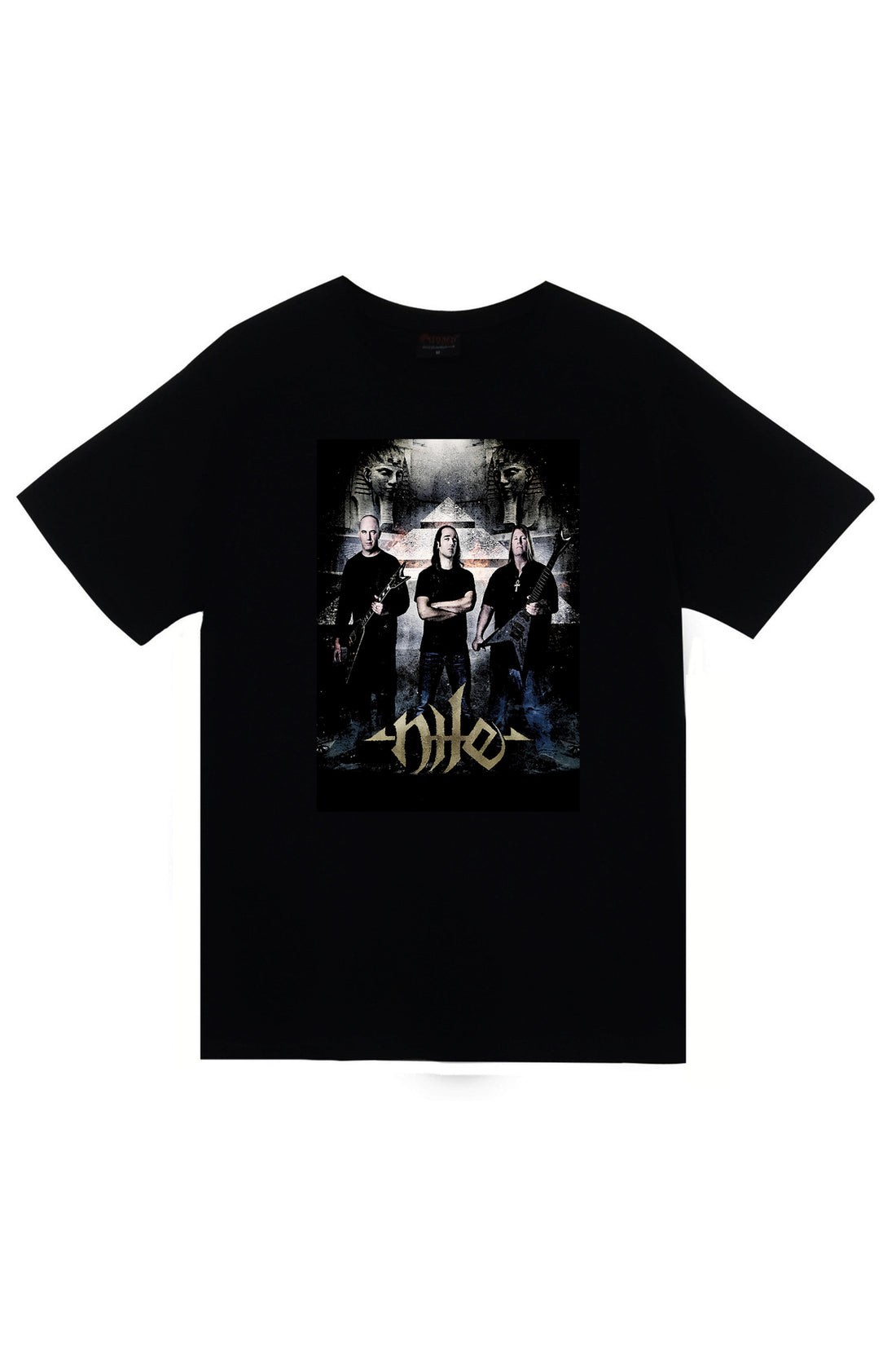 Nile – Müzik Grubu Baskılı Unisex %100 Pamuk Tişört – Siyah
